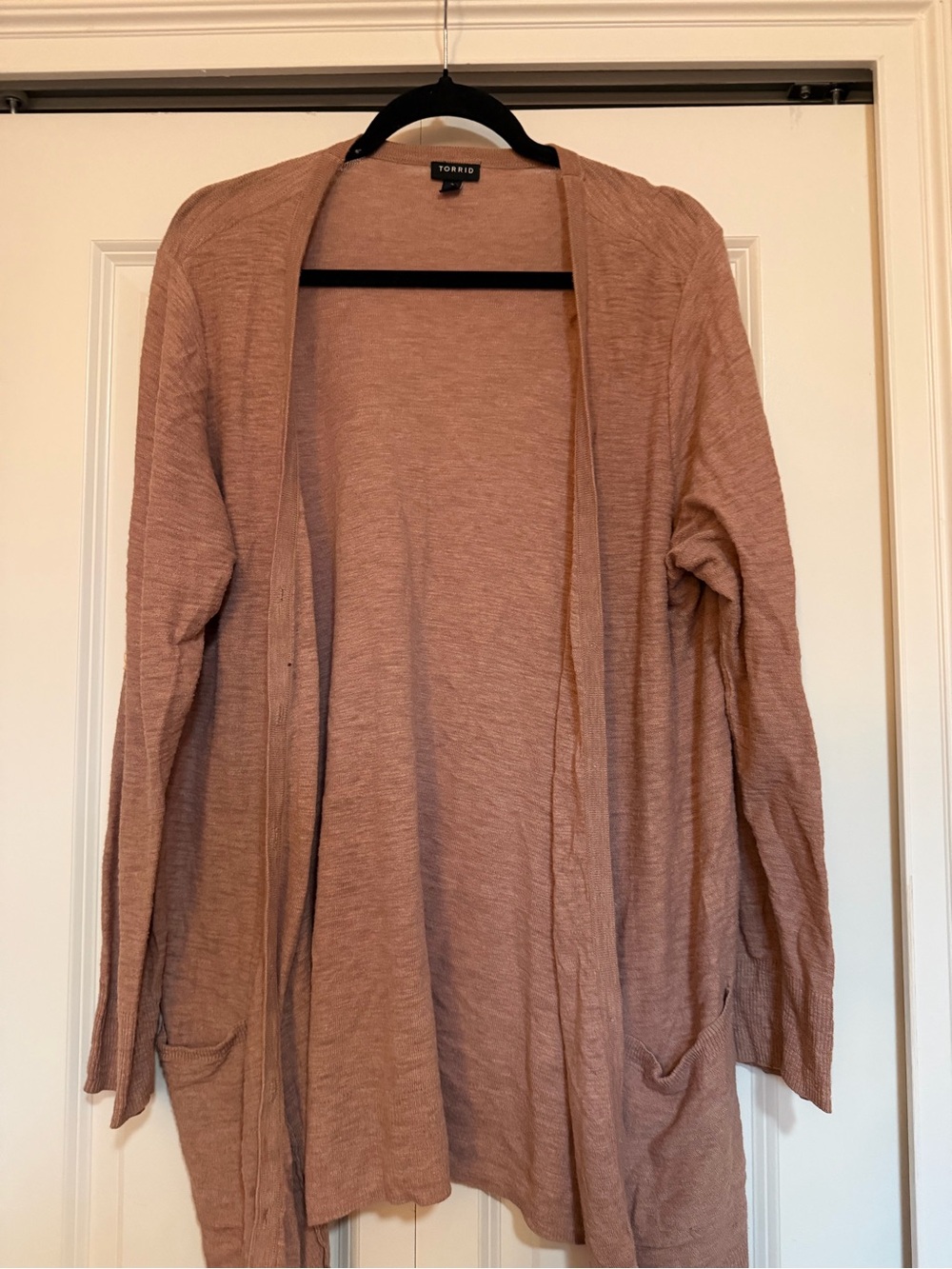 torrid dusty rose open-front cardigan sweater